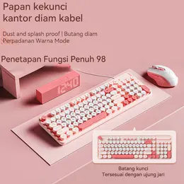 Keyboard Kantor Senyap dengan Tombol 98 untuk Kerja Nyaman