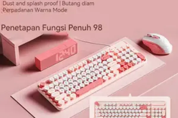 Keyboard Kantor Senyap dengan Tombol 98 untuk Kerja Nyaman